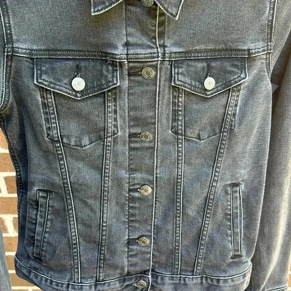 Hand-Painted Georgia Bulldog Camo Jean Jacket - Unique Dog Design - Gap Denim - Picture 7 of 7